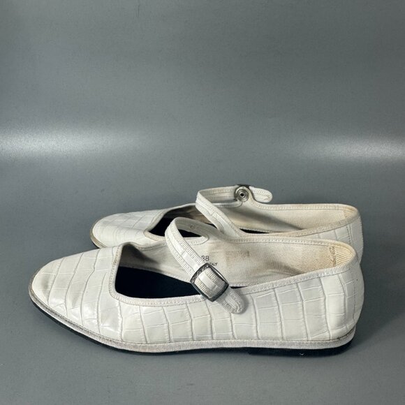 Drogheria Crivellini Home  Limited Square Toe White Niger, Size 38 - Picture 6 of 14